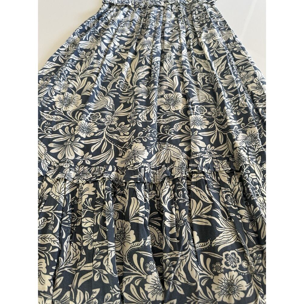 Patrons of Peace Floral Tube Dress Cottage Festival Womens Sz Sm Boho Beach Blue - Picture 9 of 9